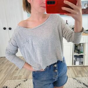 Forever 21 crop long sleeve tee